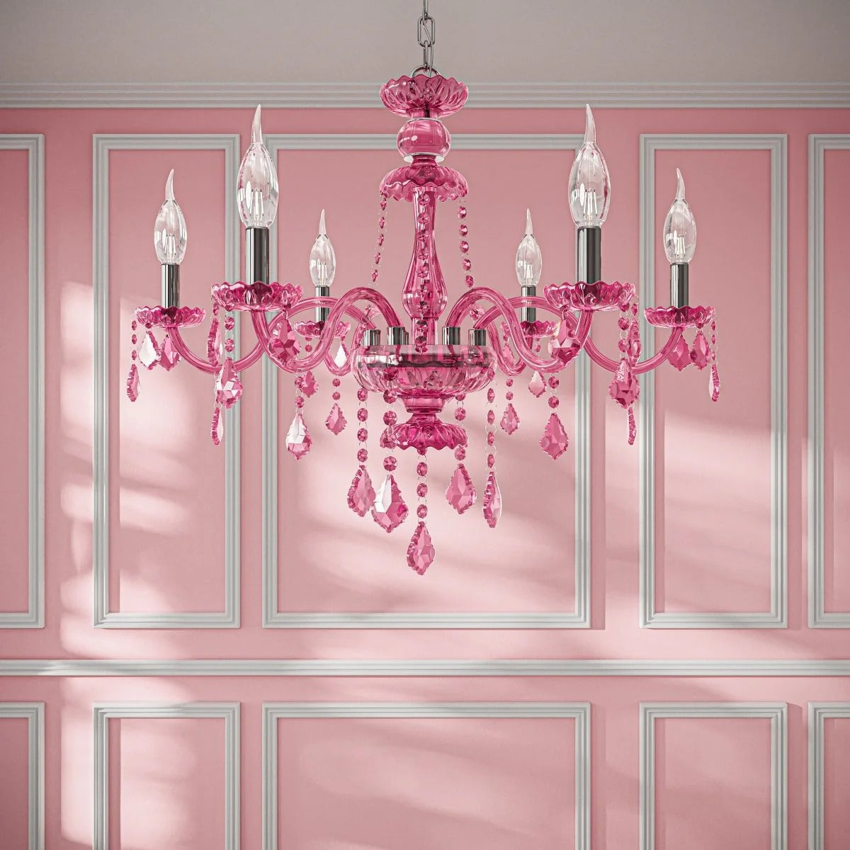 Roselle Pink Chandelier