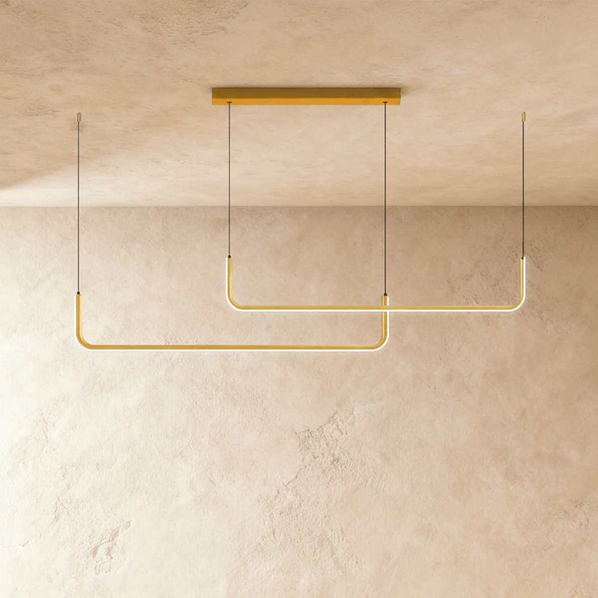 Kairo linear chandelier horizontal bar fixture