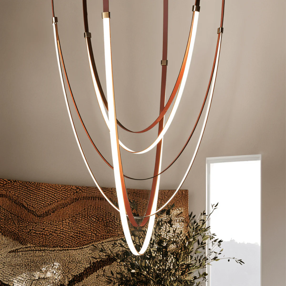 Velorin Leather Chandelier