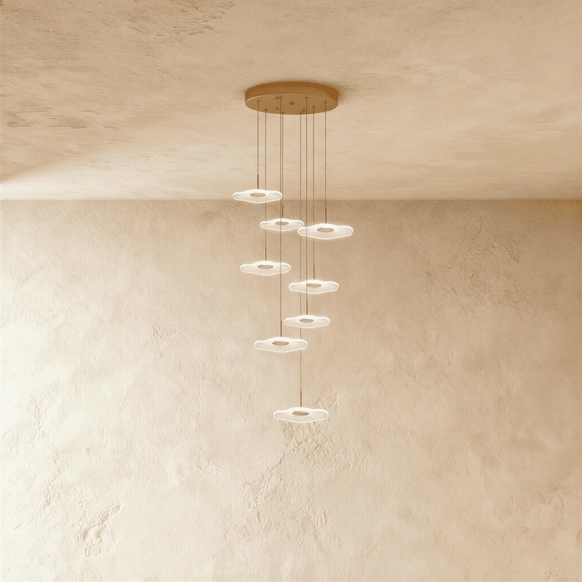Lunara Cascade Staircase Chandelier