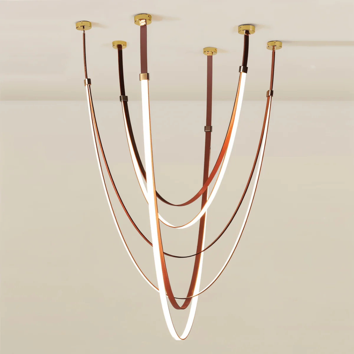 Velorin Leather Chandelier