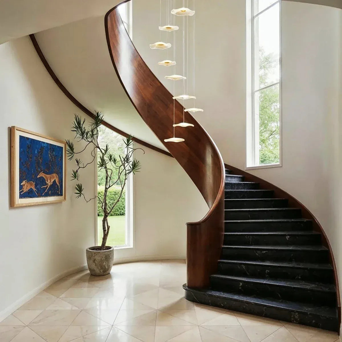 Lunara Cascade Staircase Chandelier