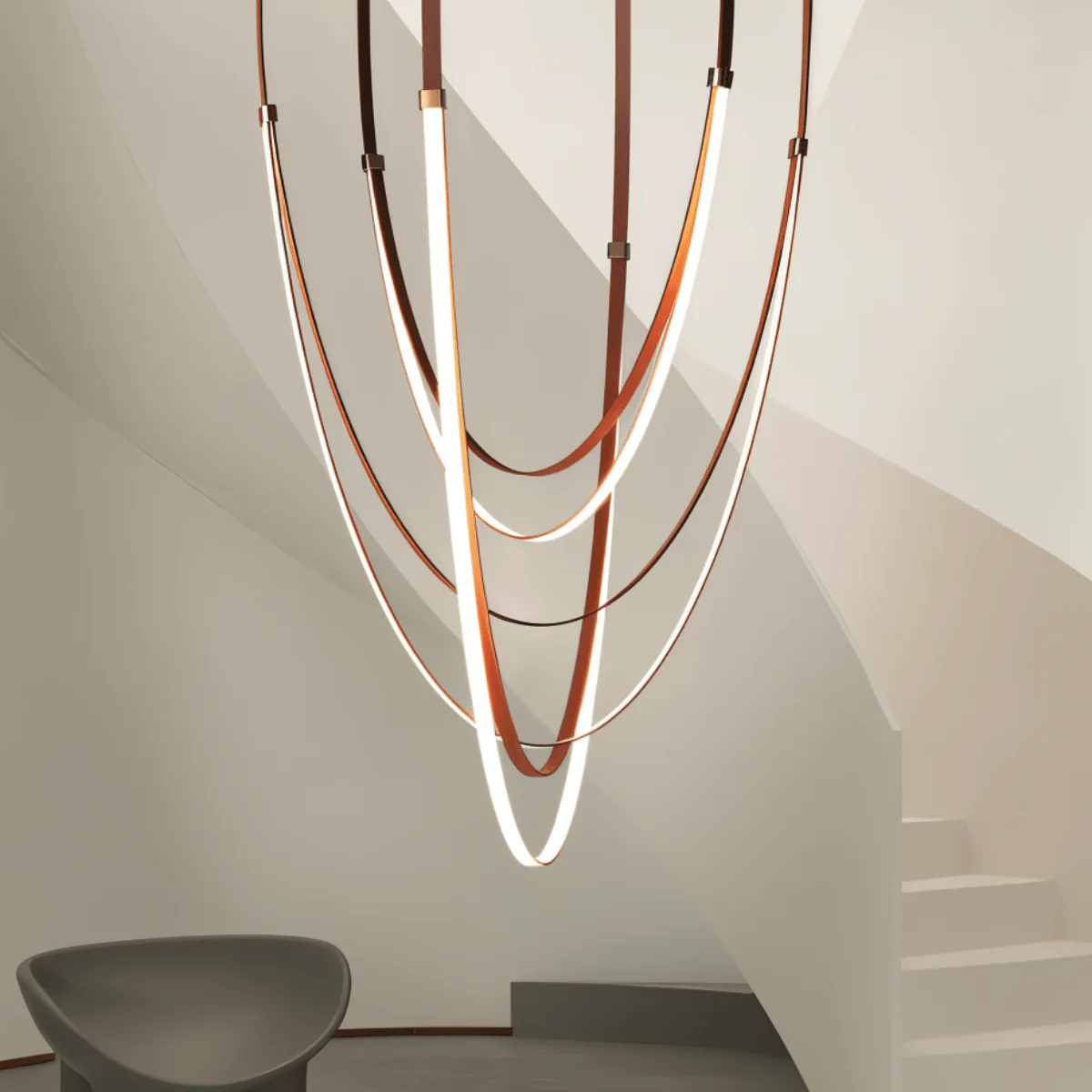 Velorin Leather Chandelier