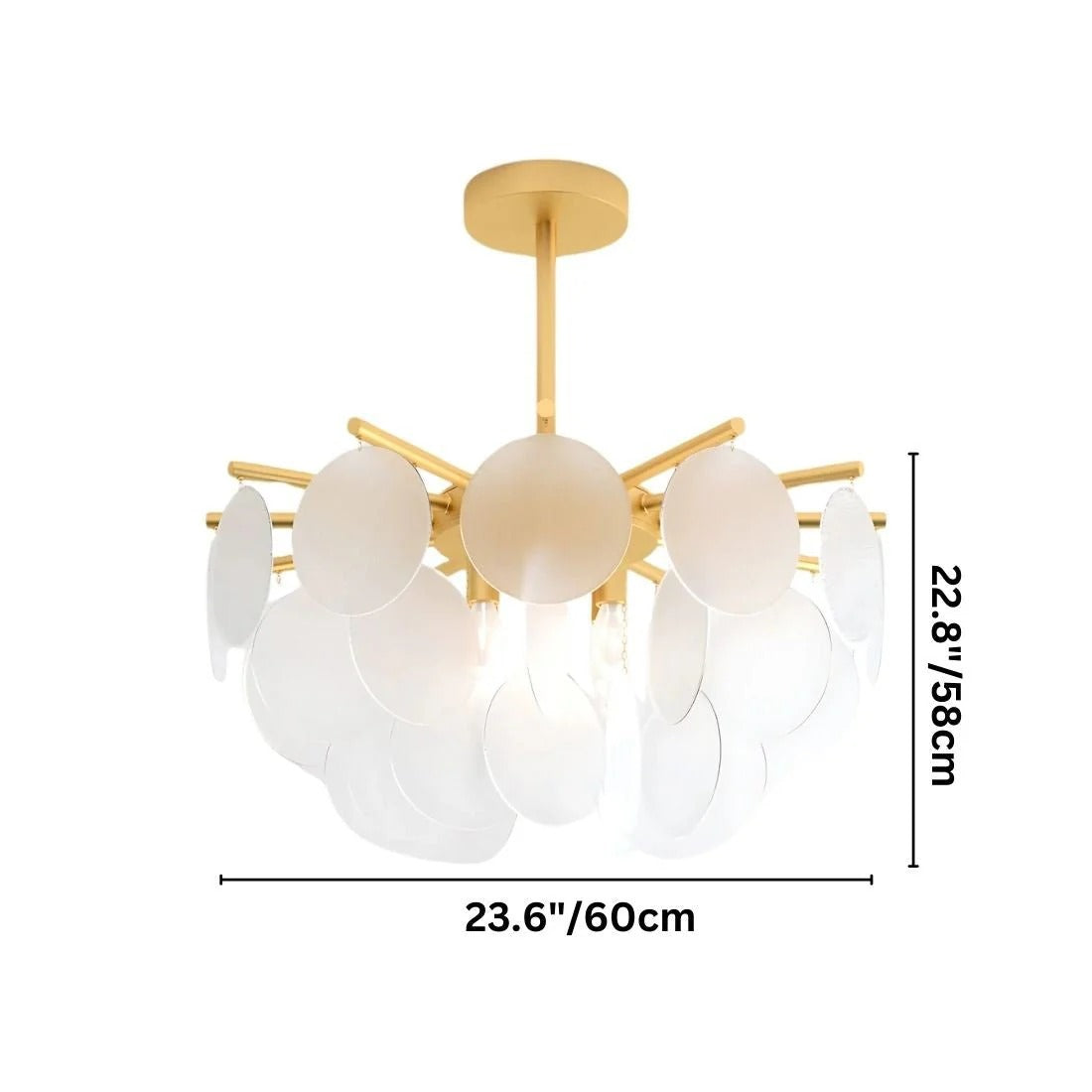 Elaris Glass Disc Chandelier