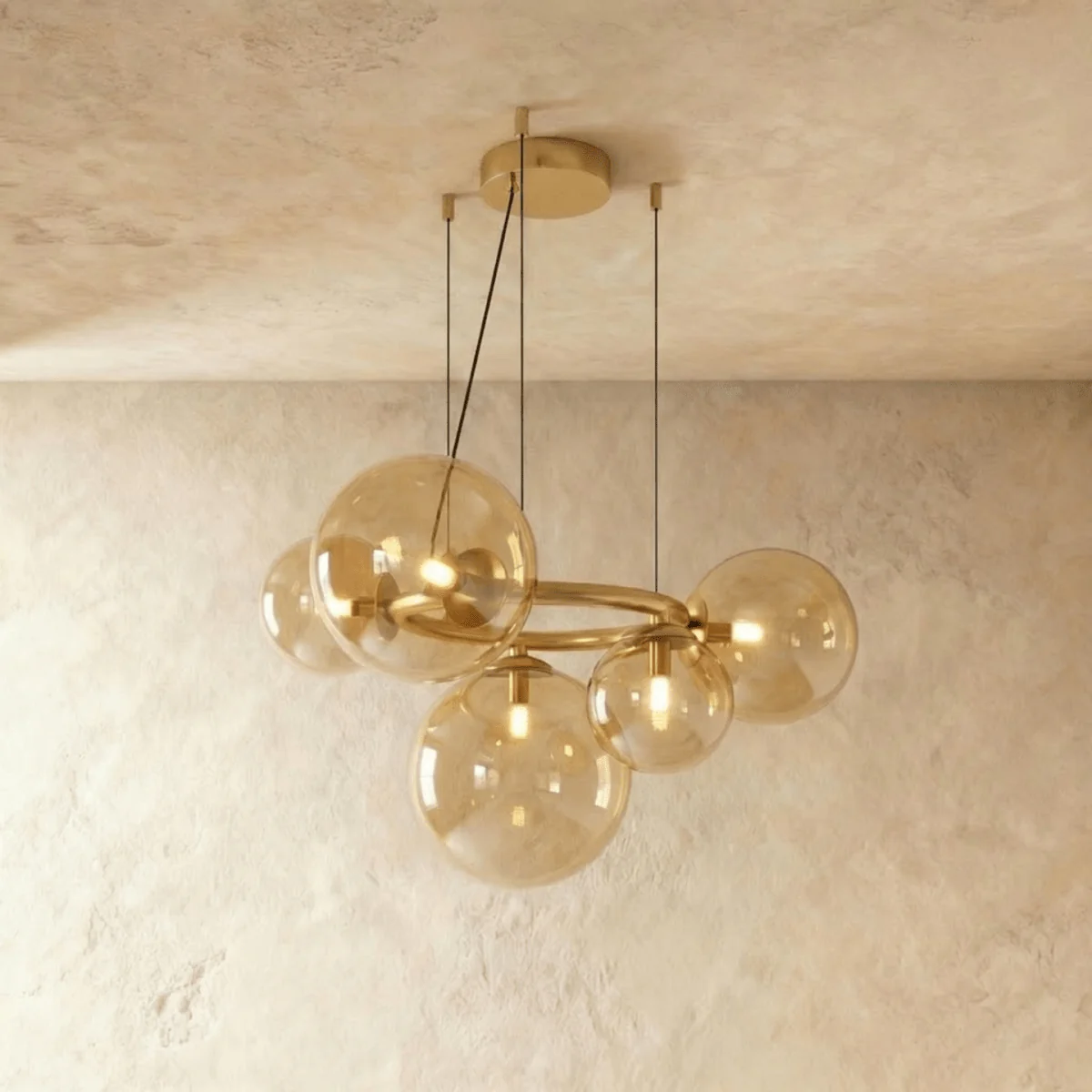 Orlena Glass Cluster Chandelier