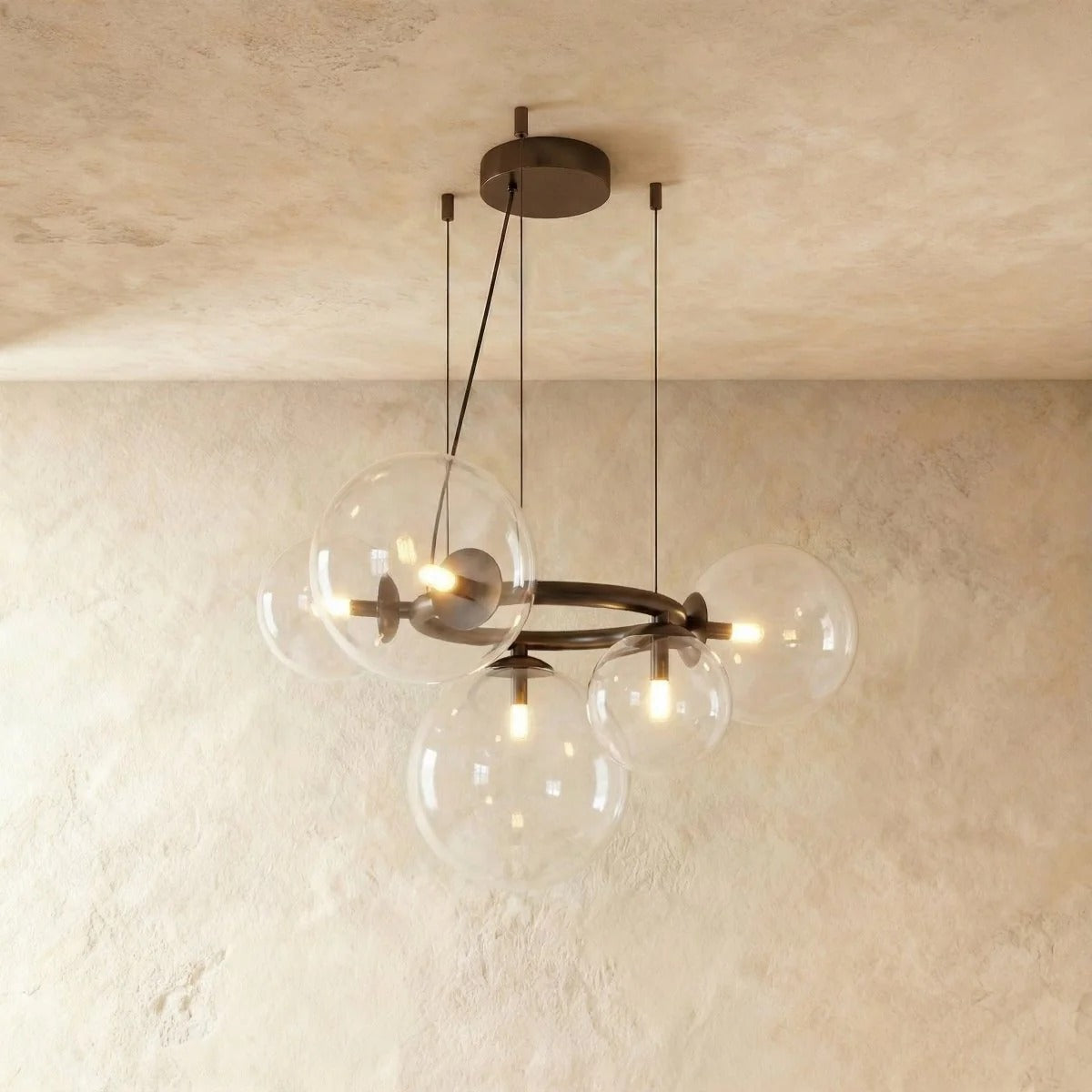 Orlena Glass Cluster Chandelier