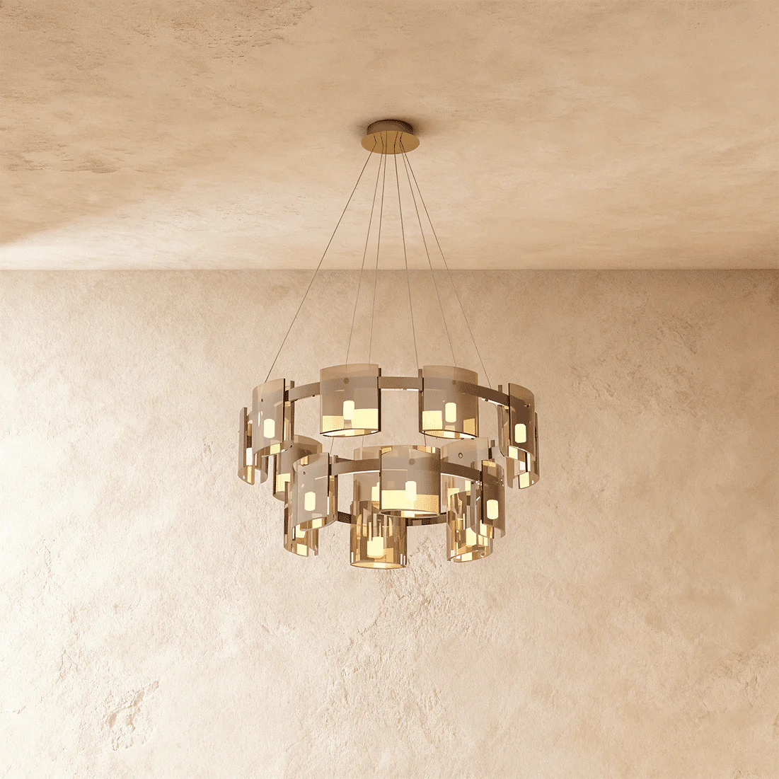 Clarion Ring Glass Chandelier