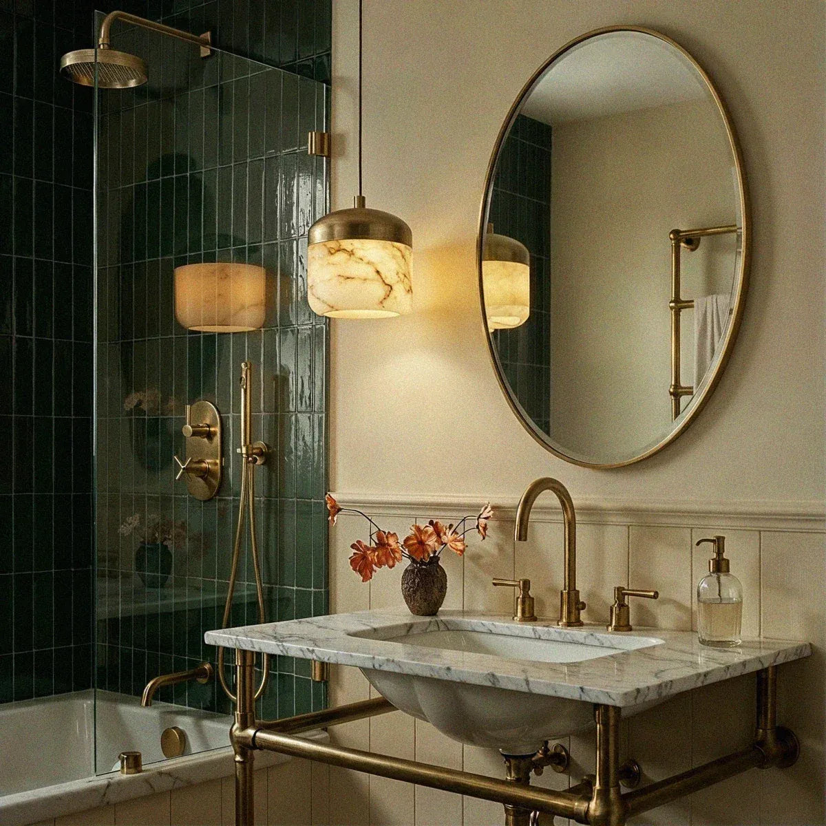 Selune Alabaster Pendant Light