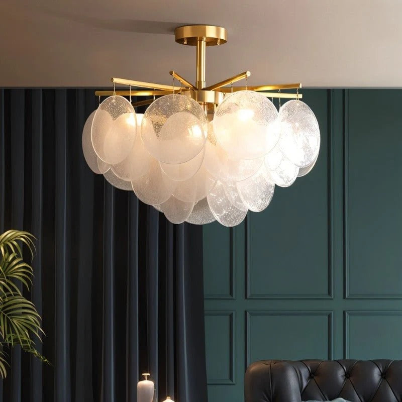 Elaris Glass Disc Chandelier