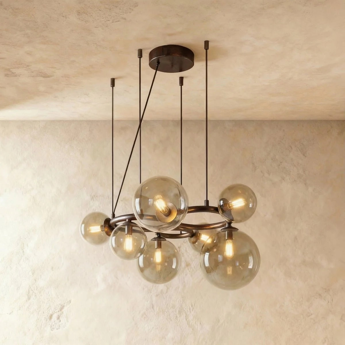 Orlena Glass Cluster Chandelier