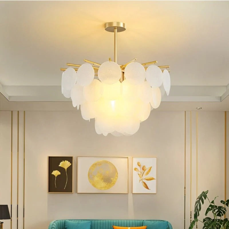 Elaris Glass Disc Chandelier