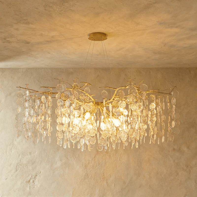 Elira crystal chandelier hanging crystal layers