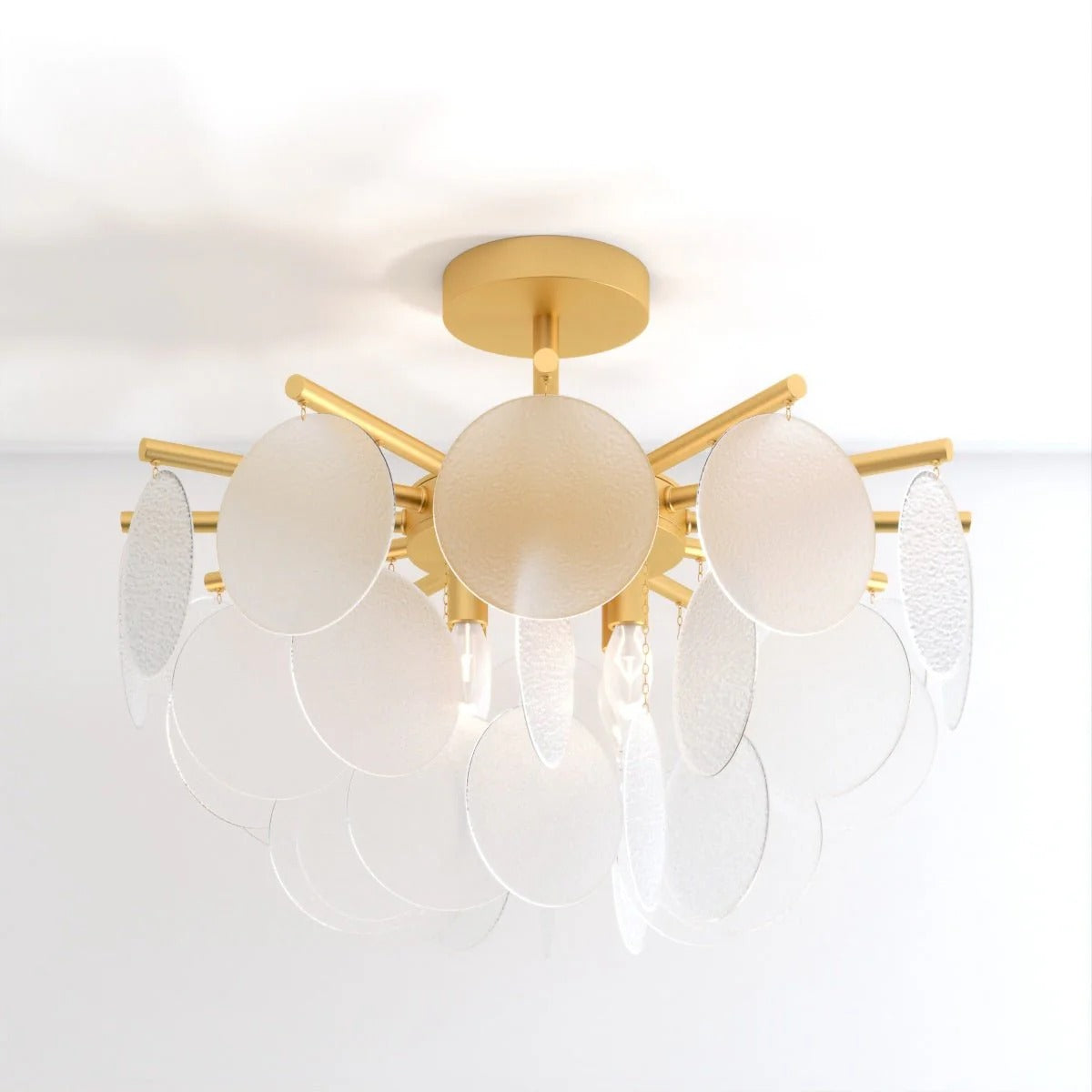 Elaris Glass Disc Chandelier