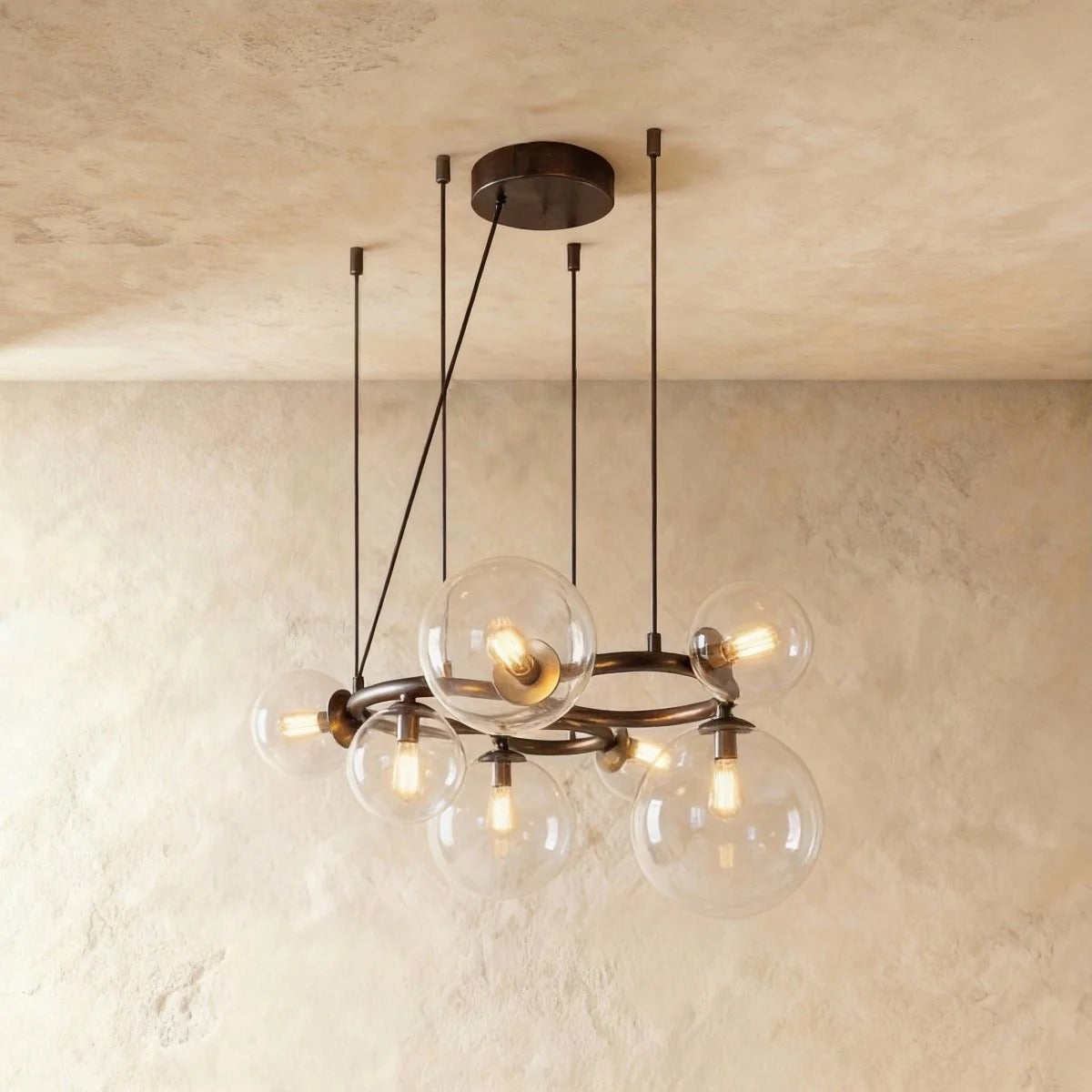 Orlena Glass Cluster Chandelier