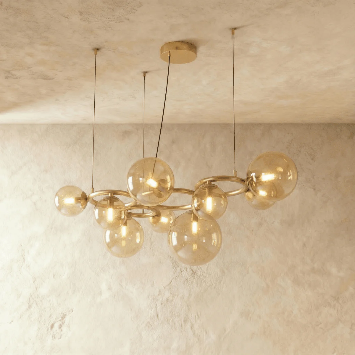 Orlena Glass Cluster Chandelier