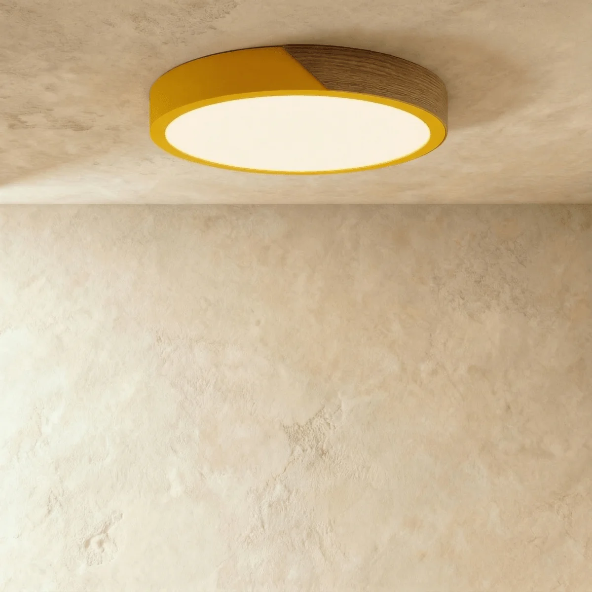 Nara ceiling light slim profile wood metal acrylic