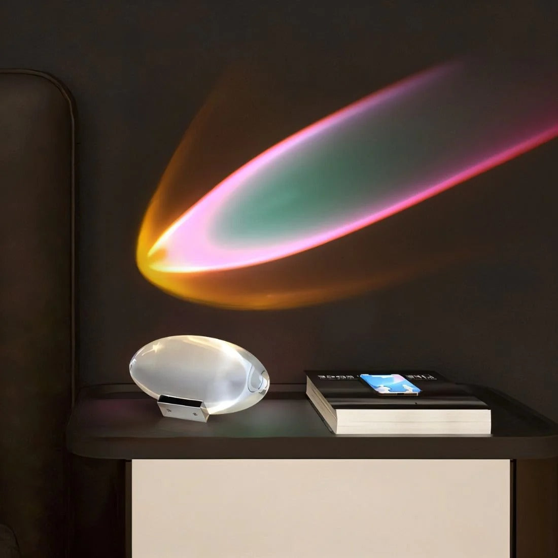 Lume prism table lamp glass surface detail
