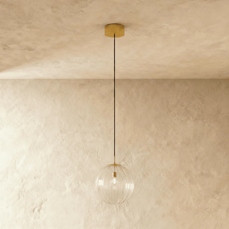 Aira glass pendant light suspended ceiling setup