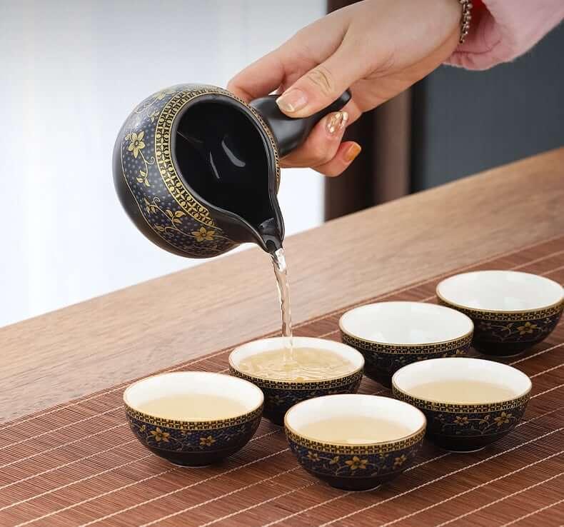 Takumi Semi-Automatic Tiger Ceramic Kung Fu Tea Set