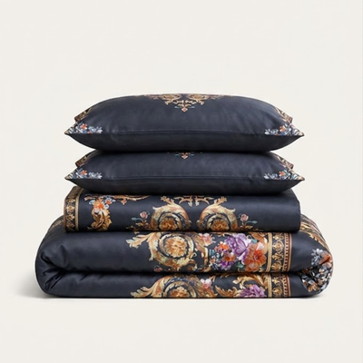 Ren Navy Blue Bedding Set