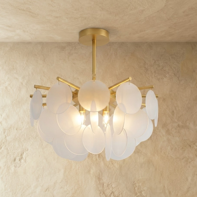 Elaris Glass Disc Chandelier