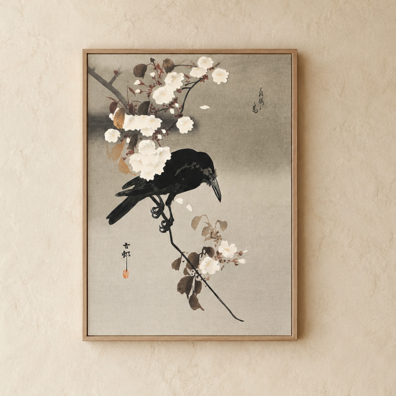 Karasu Sakura Art Print