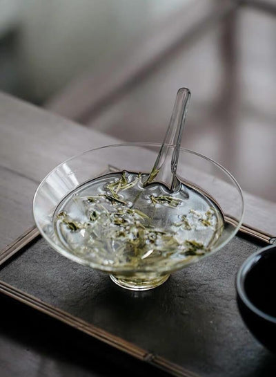 Airi Simple Glass Tea Bowl & Spoon Set