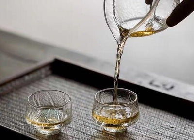 Ren Handmade Hammer Pattern Smelling Small Glass Teacup - 6 pcs