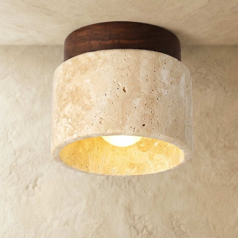 Wabi Sabi Yellow Marble Ceiling Light
