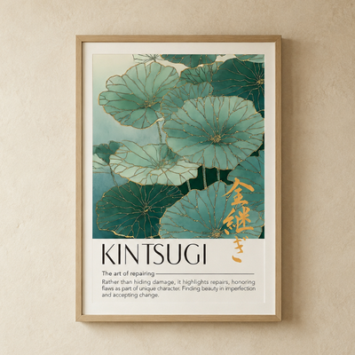 Kintsugi Lotus Art Print