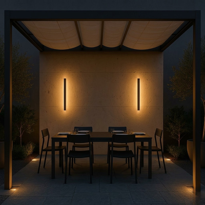 Vero LED wall lamp slim body side view