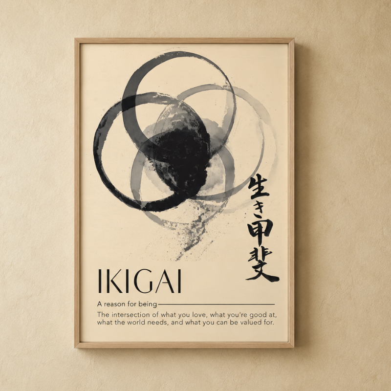 Kokoro Ink Circle Art Print