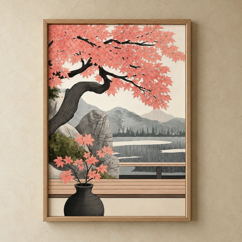 Akari Zen Garden Art Print