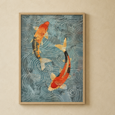 Ryūsei Koi Art Print