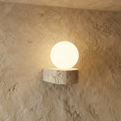 Travira Glass Stone Wall Lamp