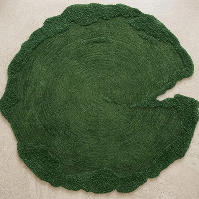 Raku Round Green Rug