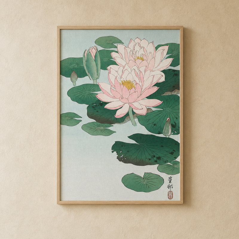Hasu Water Lily Art Print