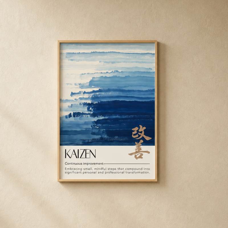Kaizen Blue Art Print