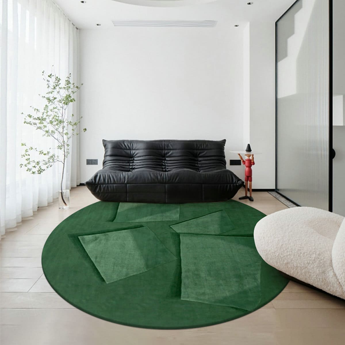 Haruto Abstract Round Rug