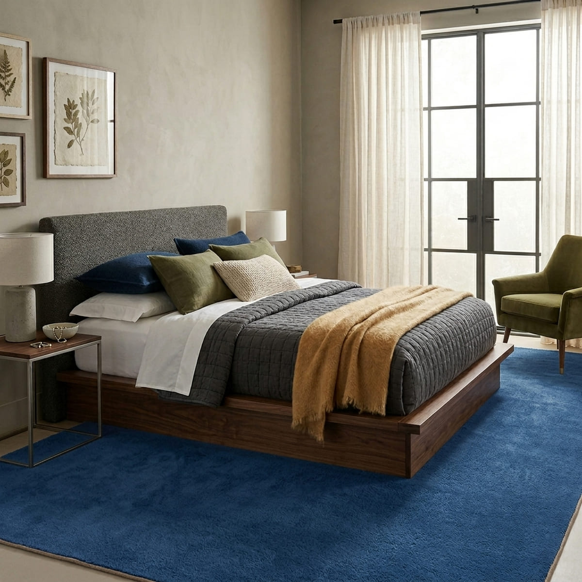 Kaito Prussian Blue Rug