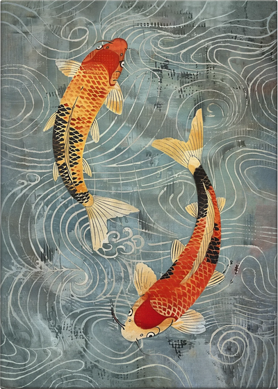 Nagare Koi Canvas Art