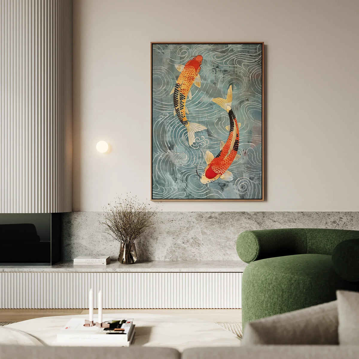 Nagare Koi Canvas Art