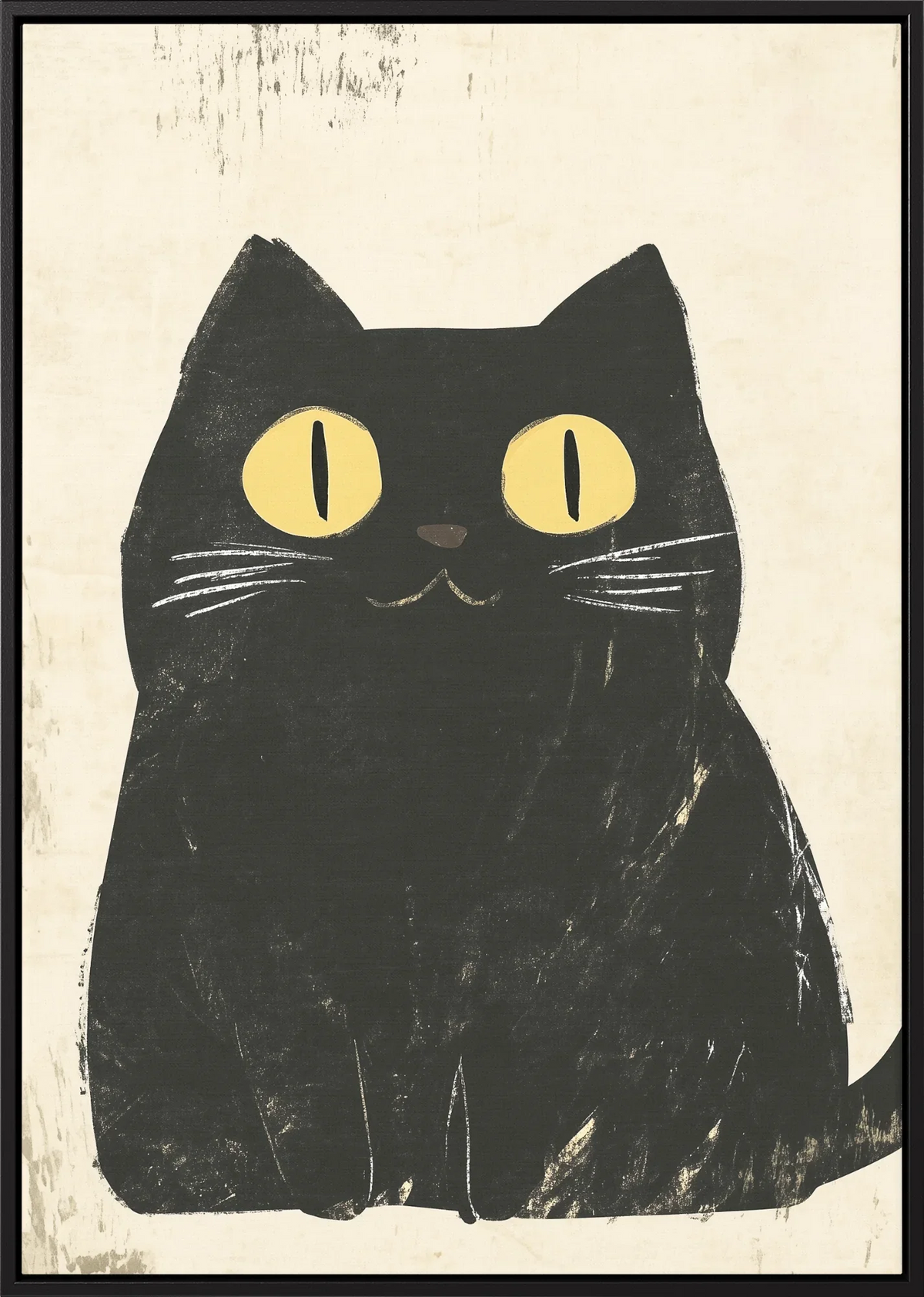 Kuro Neko Canvas Art
