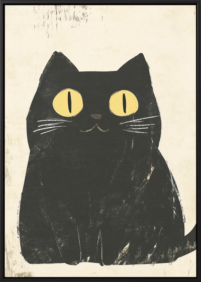 Kuro Neko Canvas Art