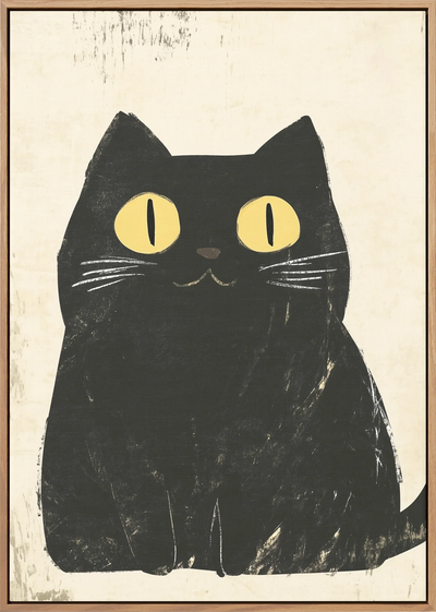 Kuro Neko Canvas Art