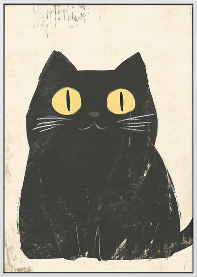 Kuro Neko Canvas Art