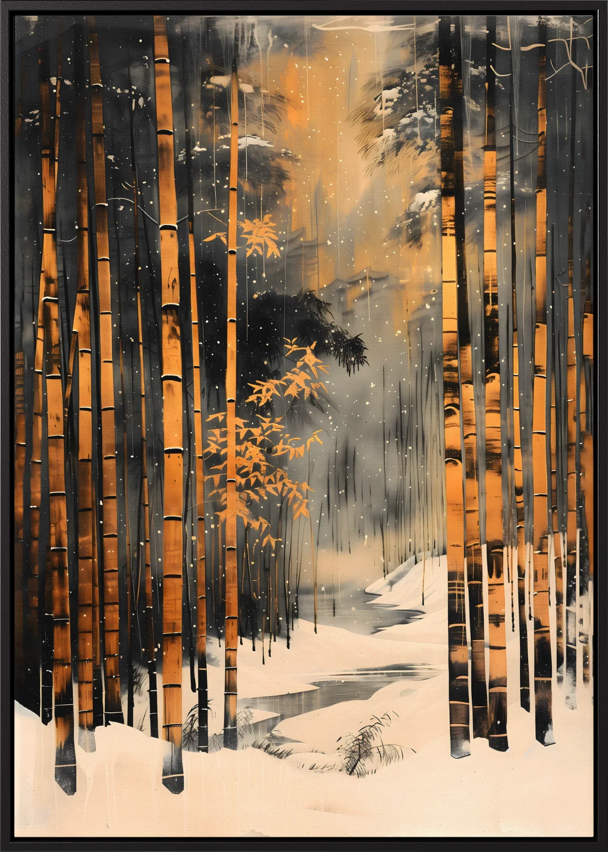 Yuki Bamboo Canvas Art