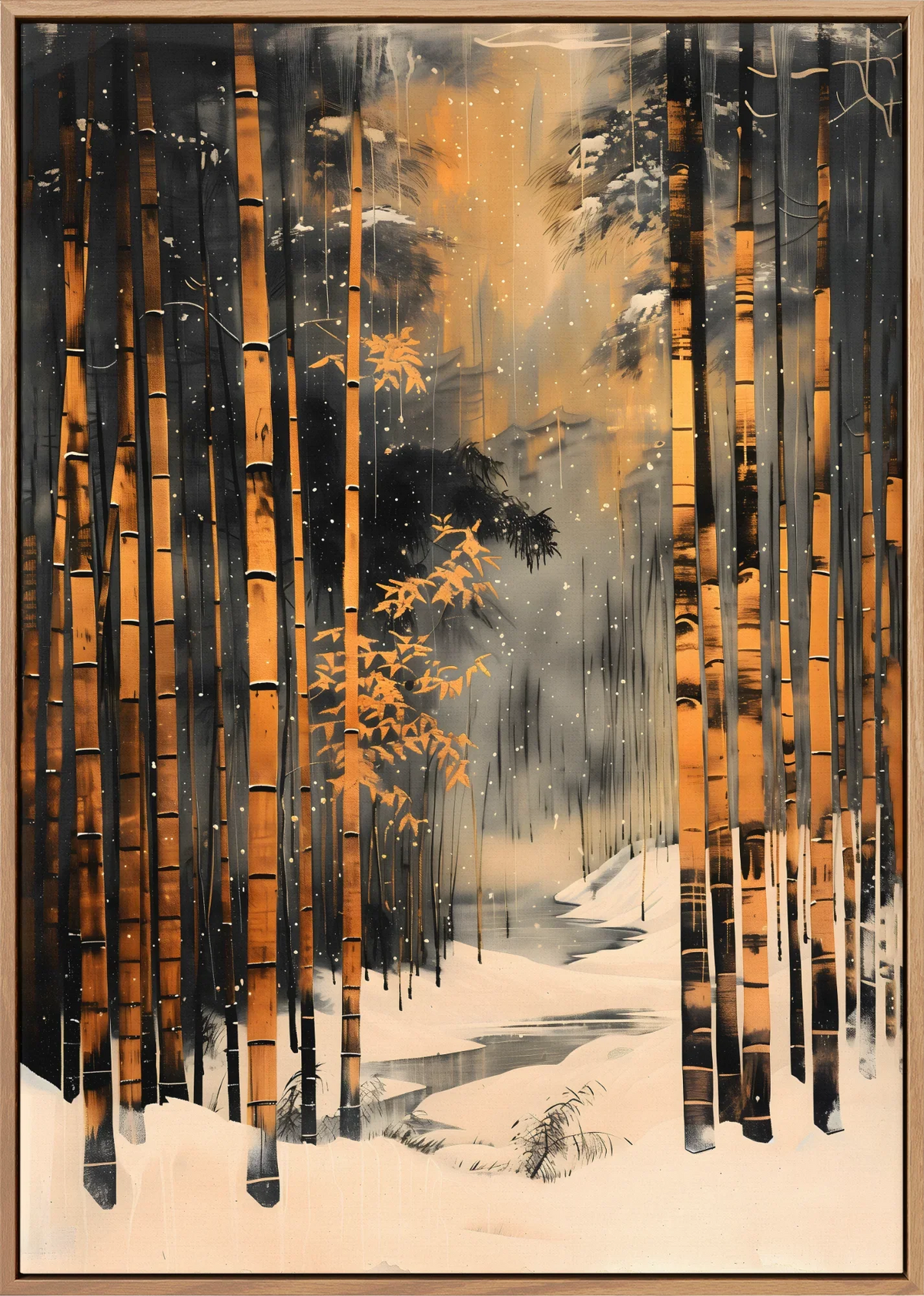 Yuki Bamboo Canvas Art