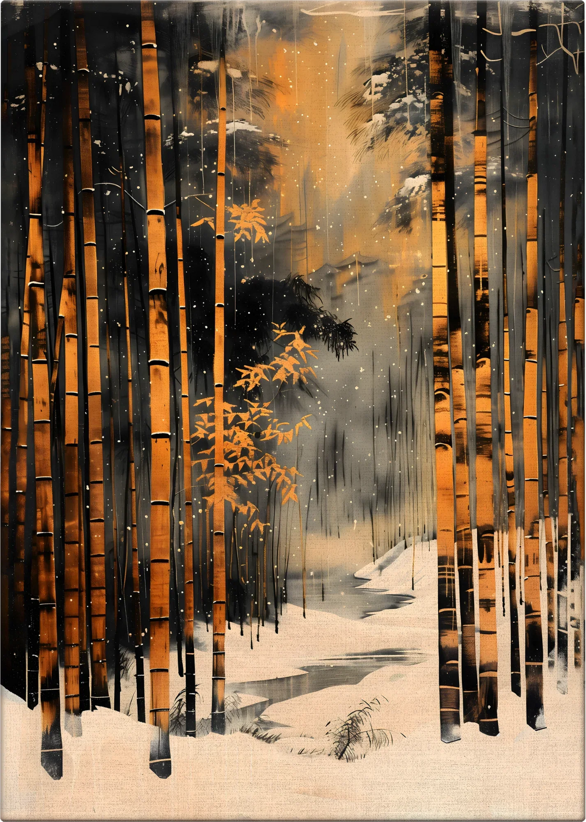Yuki Bamboo Canvas Art