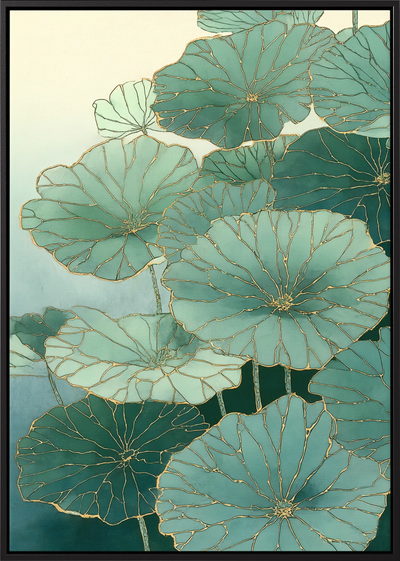 Kintsugi Lotus Canvas Art